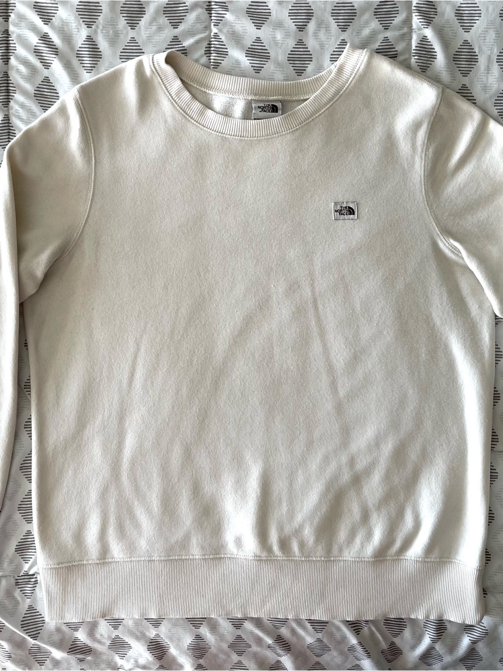 The North Face Crewneck Sweatshirt - Fleece & Ivory Color - Size Large